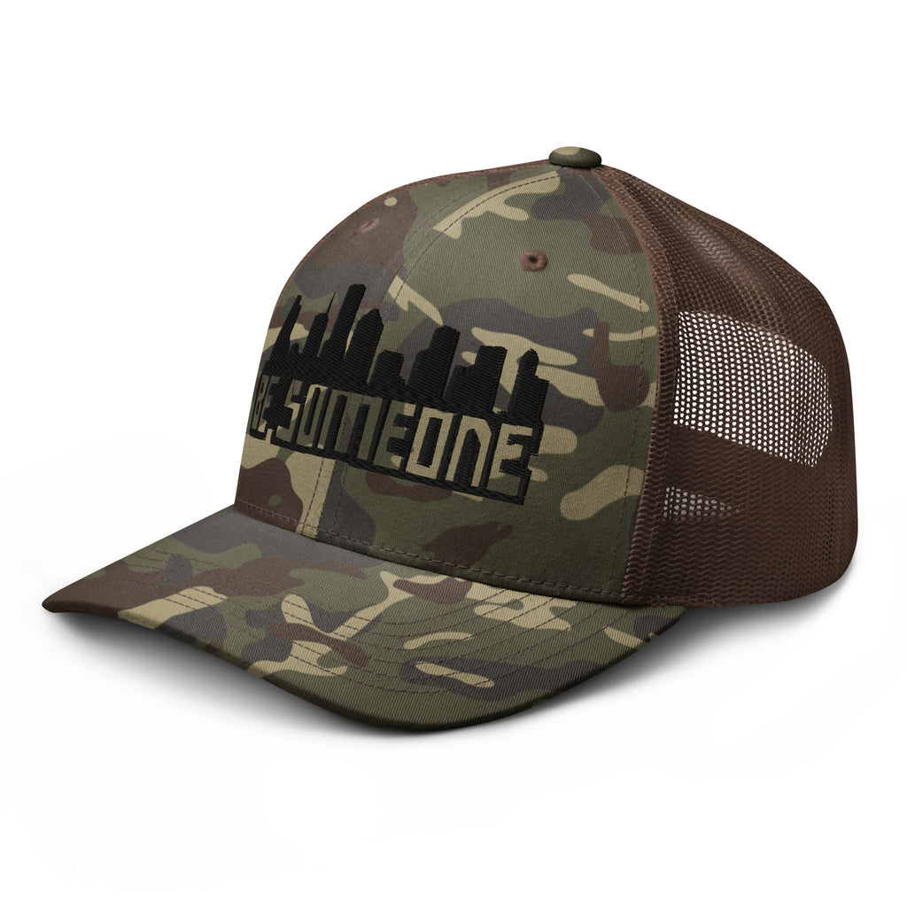 Camouflage trucker hat