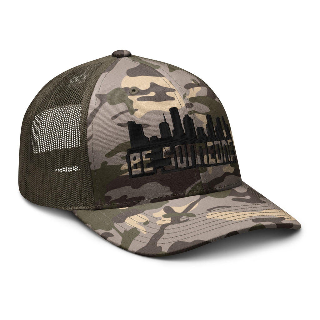 Camouflage trucker hat