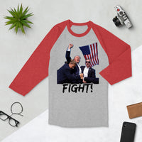 Fight! DJT2024 3/4 sleeve raglan shirt