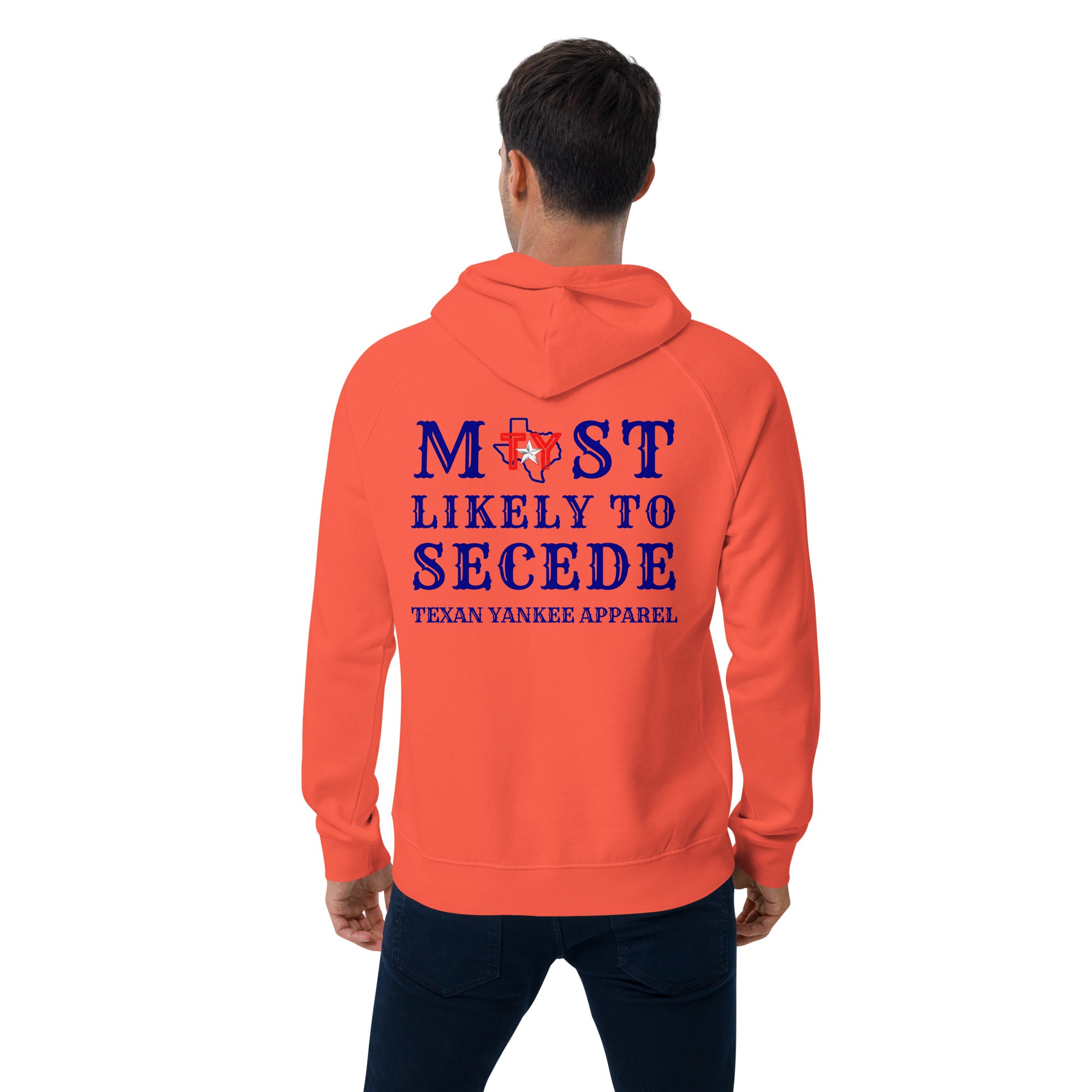 Most Likely to Secede Unisex eco raglan hoodie