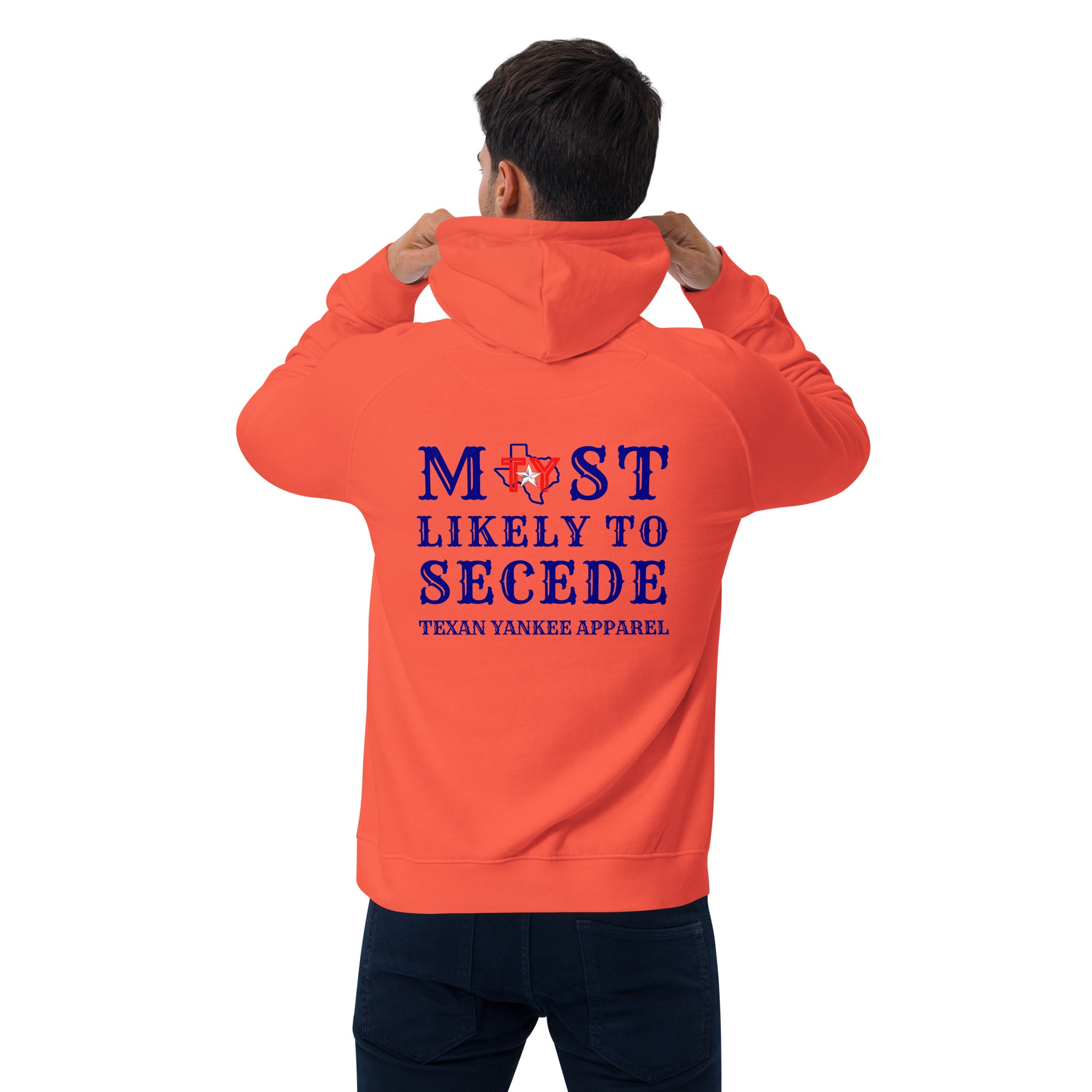 Most Likely to Secede Unisex eco raglan hoodie