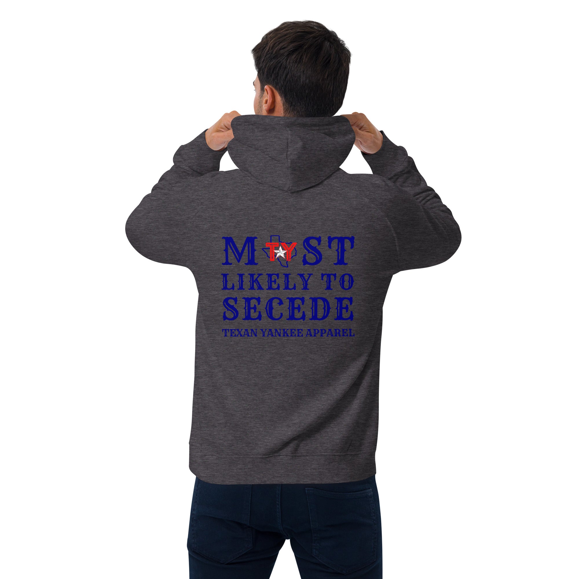 Most Likely to Secede Unisex eco raglan hoodie
