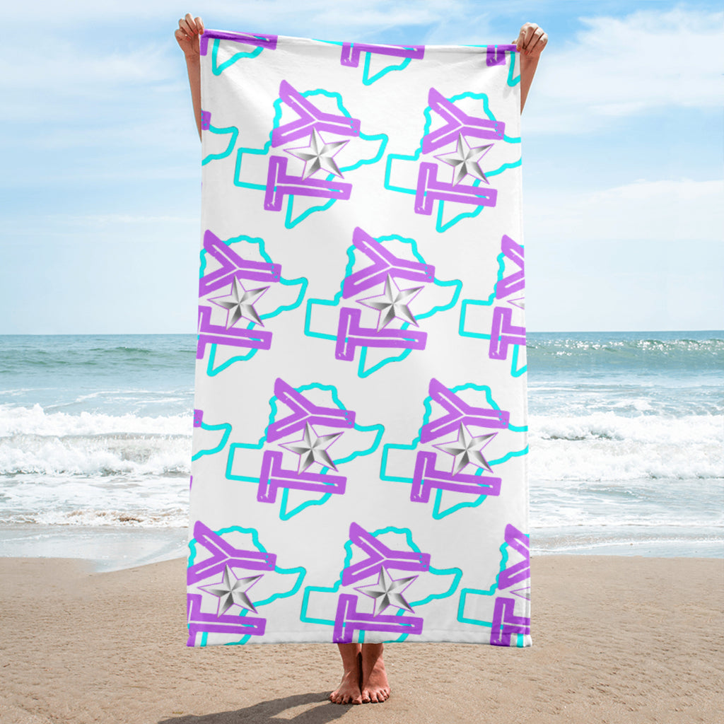 TY Purple Teal State Towel