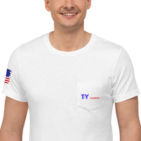 TY Veteran Flag Unisex Pocket T-Shirt