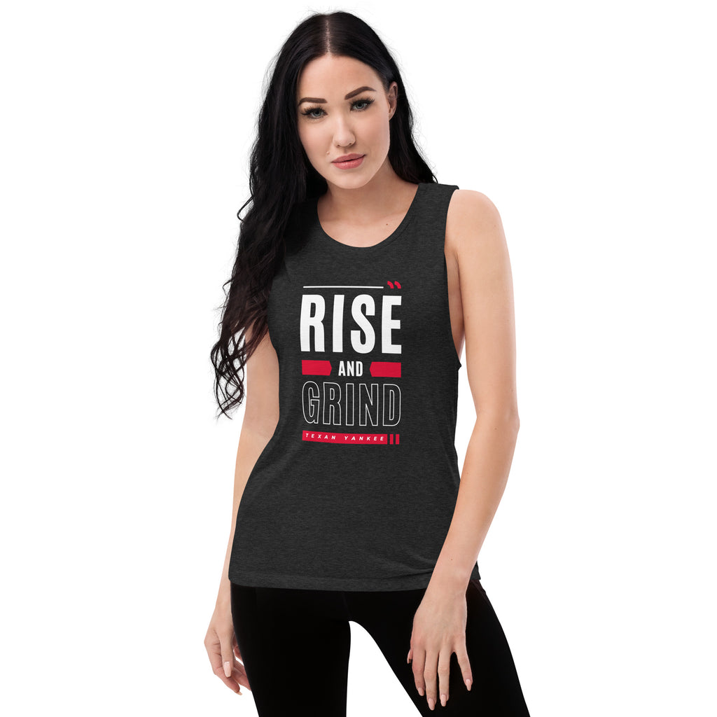 Rise and Grind Ladies’ Muscle Tank