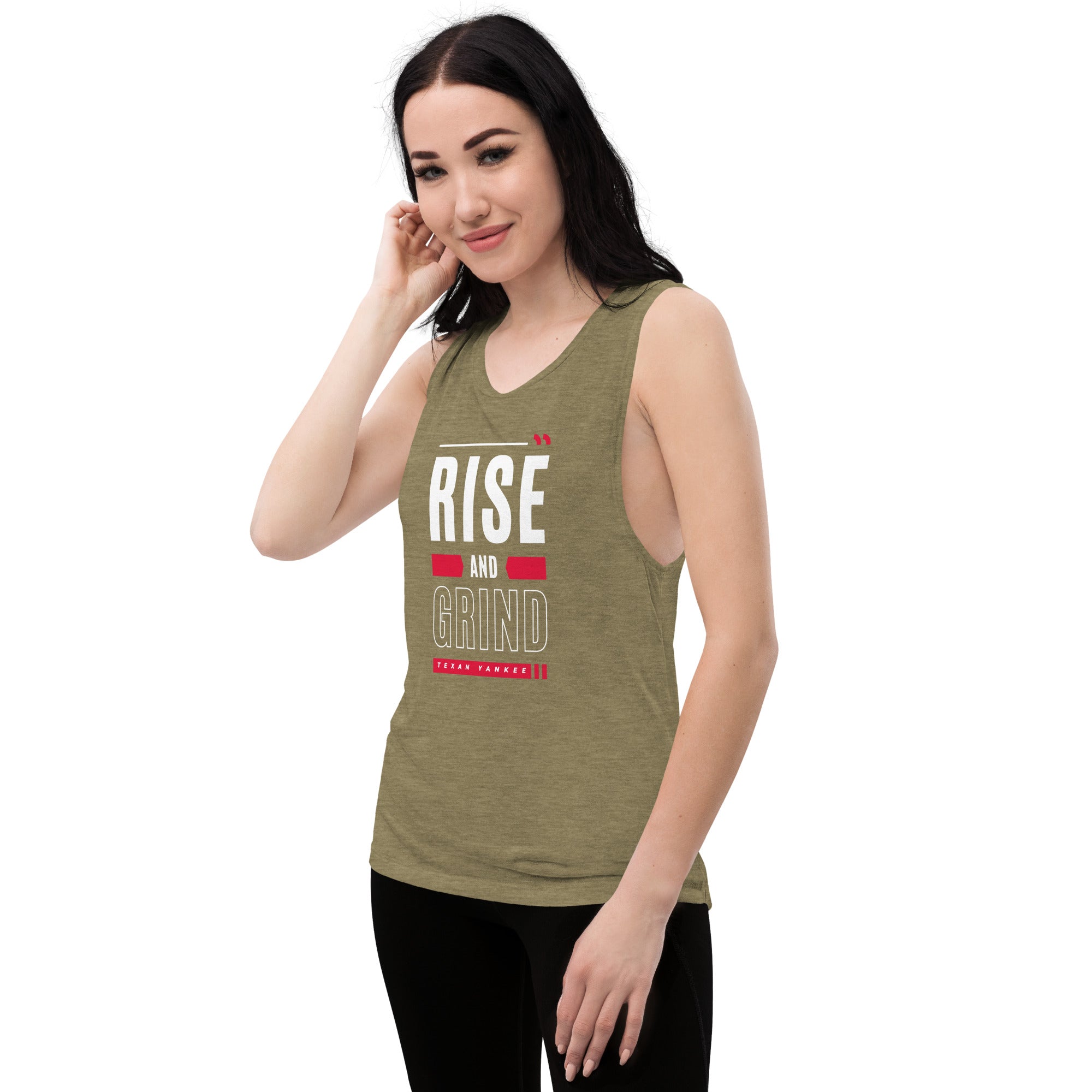 Rise and Grind Ladies’ Muscle Tank