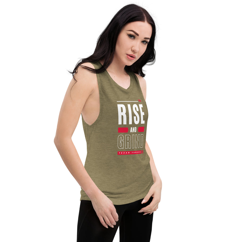 Rise and Grind Ladies’ Muscle Tank