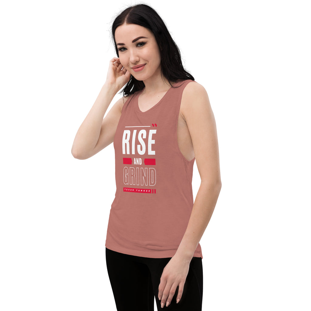 Rise and Grind Ladies’ Muscle Tank
