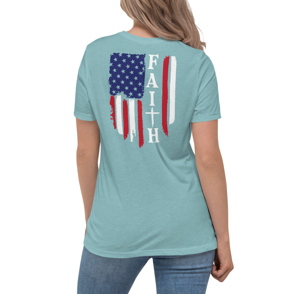 TY Faith Flag Women's Relaxed T-Shirt
