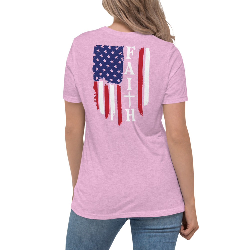 TY Faith Flag Women's Relaxed T-Shirt