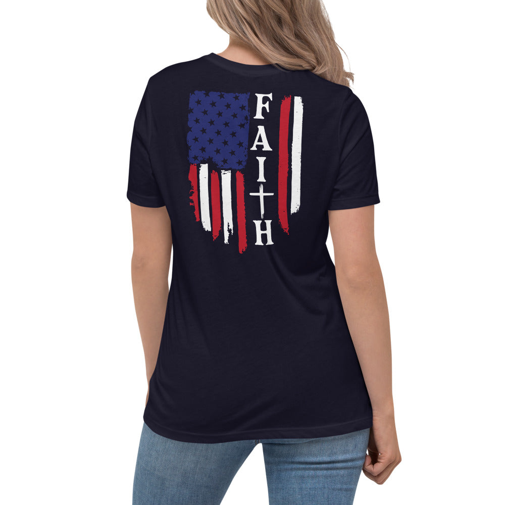 TY Faith Flag Women's Relaxed T-Shirt