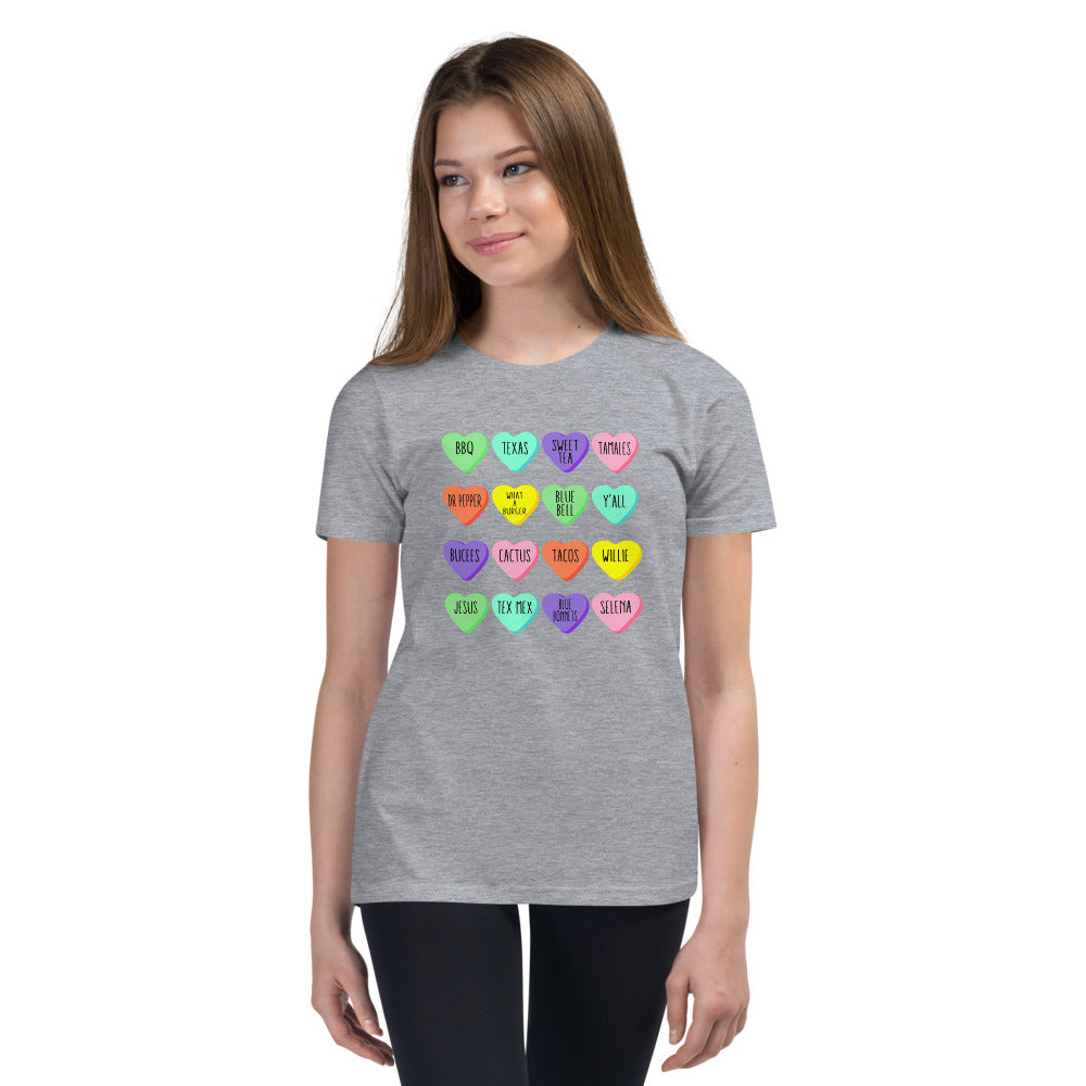 Youth Texas Hearts Short Sleeve T-Shirt
