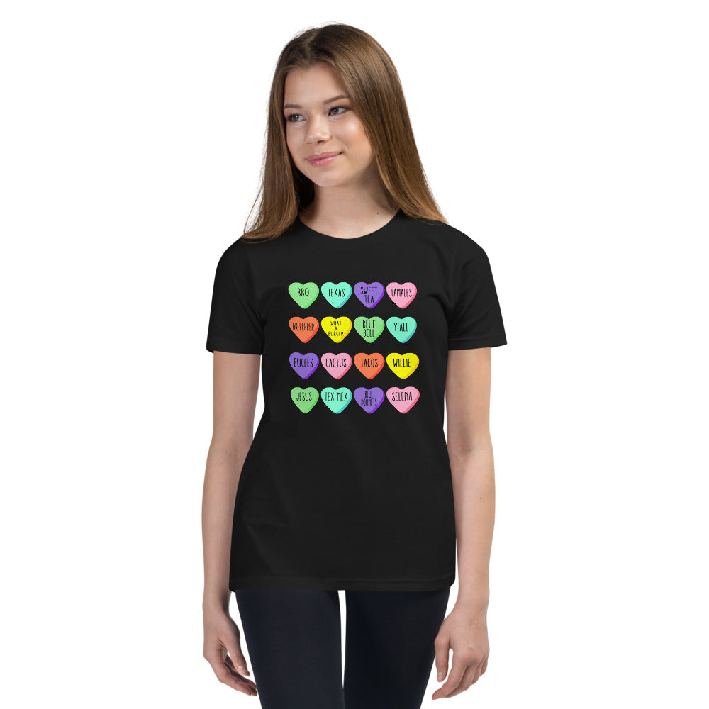 Youth Texas Hearts Short Sleeve T-Shirt