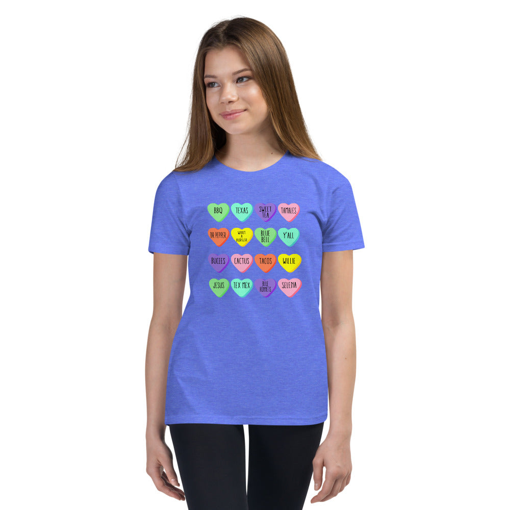 Youth Texas Hearts Short Sleeve T-Shirt