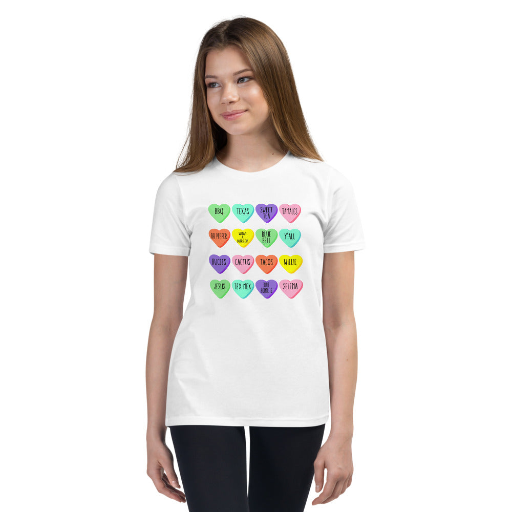 Youth Texas Hearts Short Sleeve T-Shirt